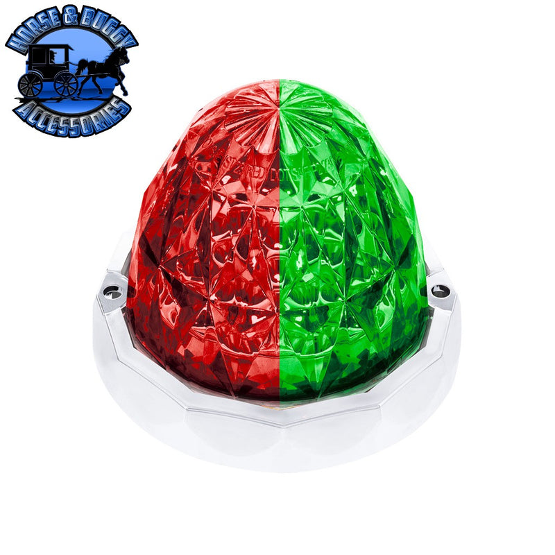 Double Fury 19 LED Dual Function Crystal Watermelon Light Kit With Bezel (Choose LED colors) Watermelon light kit Red & Green Forest Green