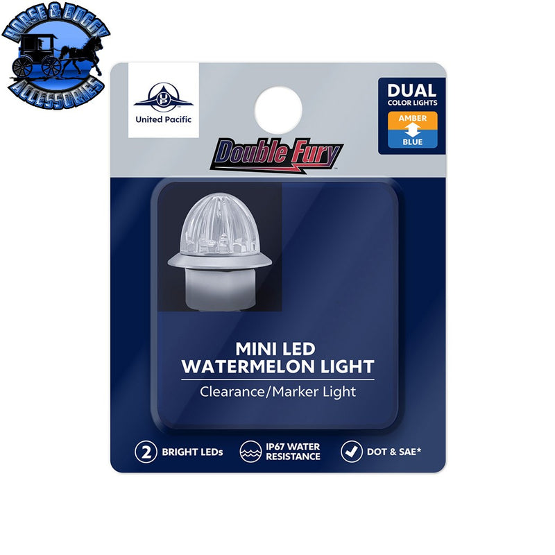 Double Fury 4 LED Dual Function Mini Watermelon Light (Choose Color) Mini Watermelon Light Amber & Blue,Amber & Green,Amber & Red,Amber & White,Red & Blue,Red & Green,Red & White Midnight Blue