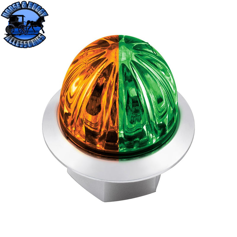 Double Fury 4 LED Dual Function Mini Watermelon Light (Choose Color) Mini Watermelon Light Amber & Green Dark Slate Gray