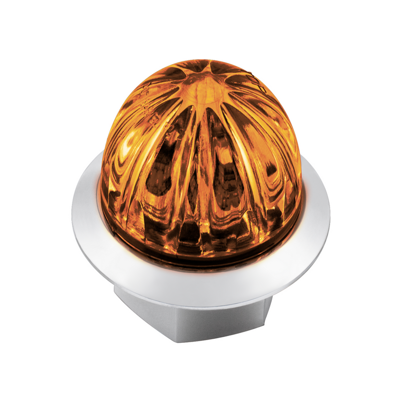 Double Fury 4 LED Dual Function 1-1/8" Watermelon Clearance/Marker Light-Amber & Purple LED/ Clear Lens