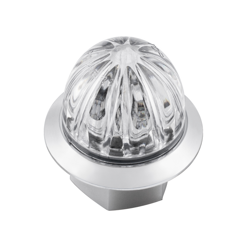 Double Fury 4 LED Dual Function 1-1/8" Watermelon Clearance/Marker Light-Amber & Purple LED/ Clear Lens