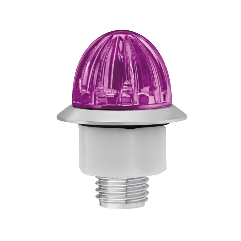 Double Fury 4 LED Dual Function 1-1/8" Watermelon Clearance/Marker Light-Amber & Purple LED/ Clear Lens