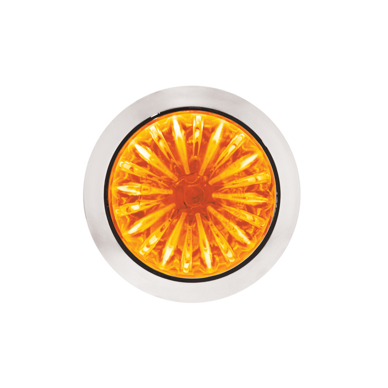 Double Fury 4 LED Dual Function 1-1/8" Watermelon Clearance/Marker Light-Amber & Purple LED/ Clear Lens