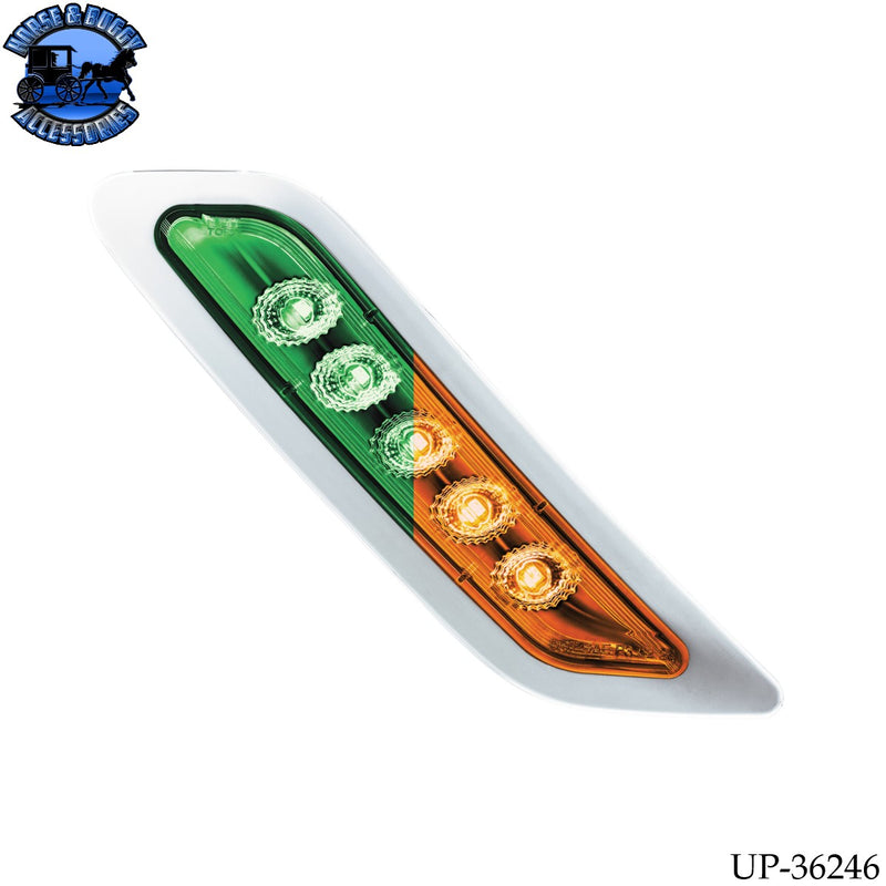 Double Fury 5 LED Door Turn Signal Light For 2012-2021 Peterbilt 579 (Choose Side) (Choose LED Color)