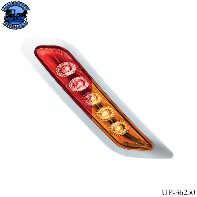 Double Fury 5 LED Door Turn Signal Light For 2012-2021 Peterbilt 579 (Choose Side) (Choose LED Color)