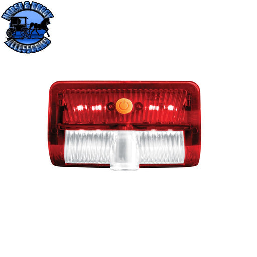 9 LED Interior Door Light With American Flag Courtesy Projector Light For 2006+ Kenworth & Peterbilt Trucks Interior Door Light Light Gray