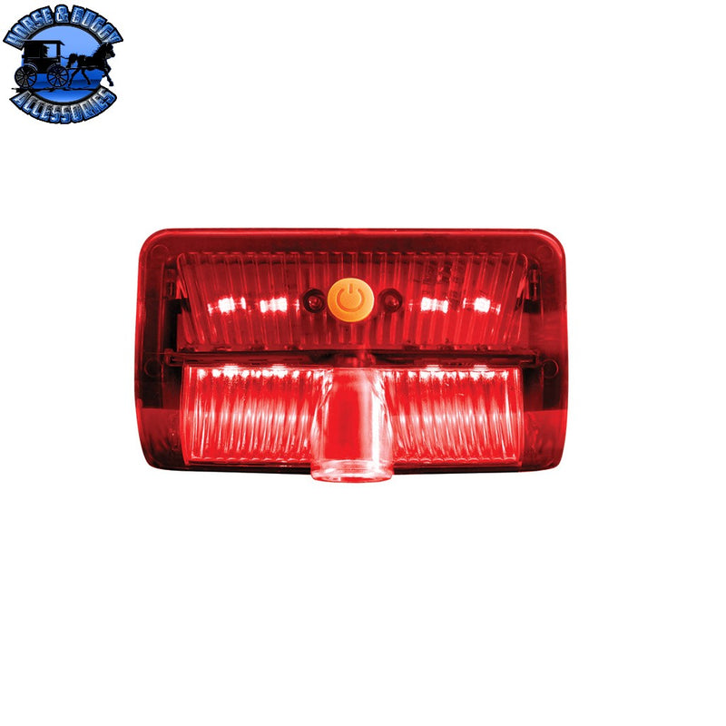 9 LED Interior Door Light With American Flag Courtesy Projector Light For 2006+ Kenworth & Peterbilt Trucks Interior Door Light Firebrick