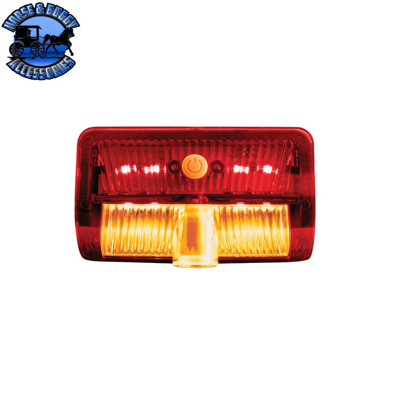 9 LED Interior Door Light With American Flag Courtesy Projector Light For 2006+ Kenworth & Peterbilt Trucks Interior Door Light Light Goldenrod