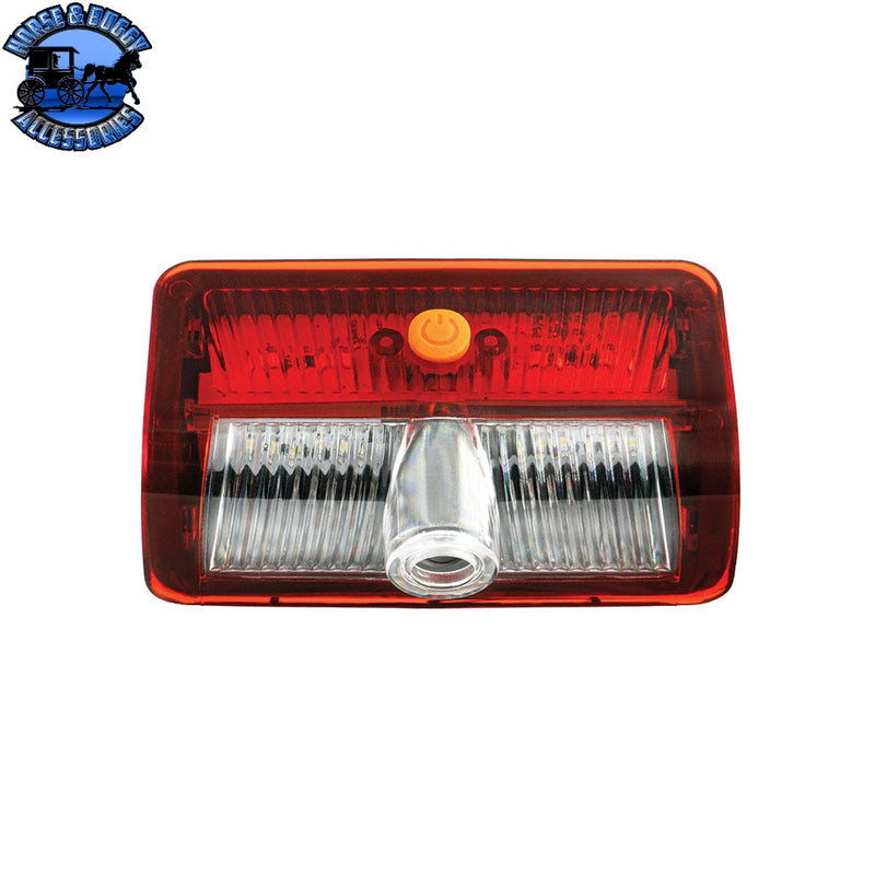 9 LED Interior Door Light With American Flag Courtesy Projector Light For 2006+ Kenworth & Peterbilt Trucks Interior Door Light Saddle Brown