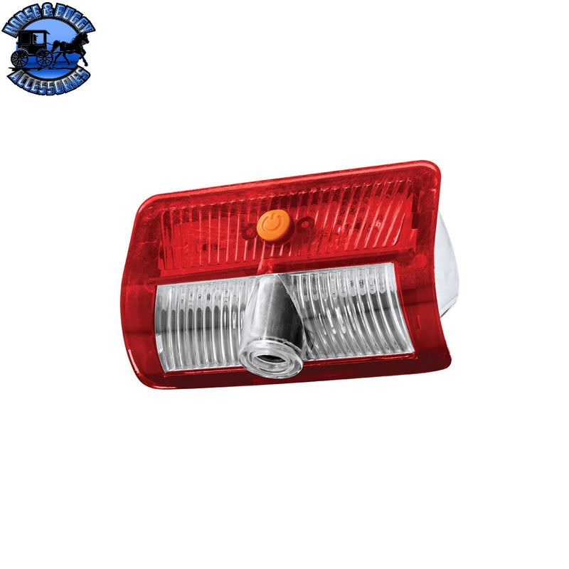 9 LED Interior Door Light With American Flag Courtesy Projector Light For 2006+ Kenworth & Peterbilt Trucks Interior Door Light Brown