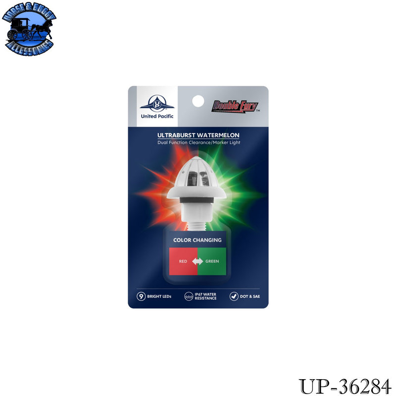 Double Fury UltraBurst 9 LED Dual Function 1-1/2" Watermelon Clearance/Marker Light
