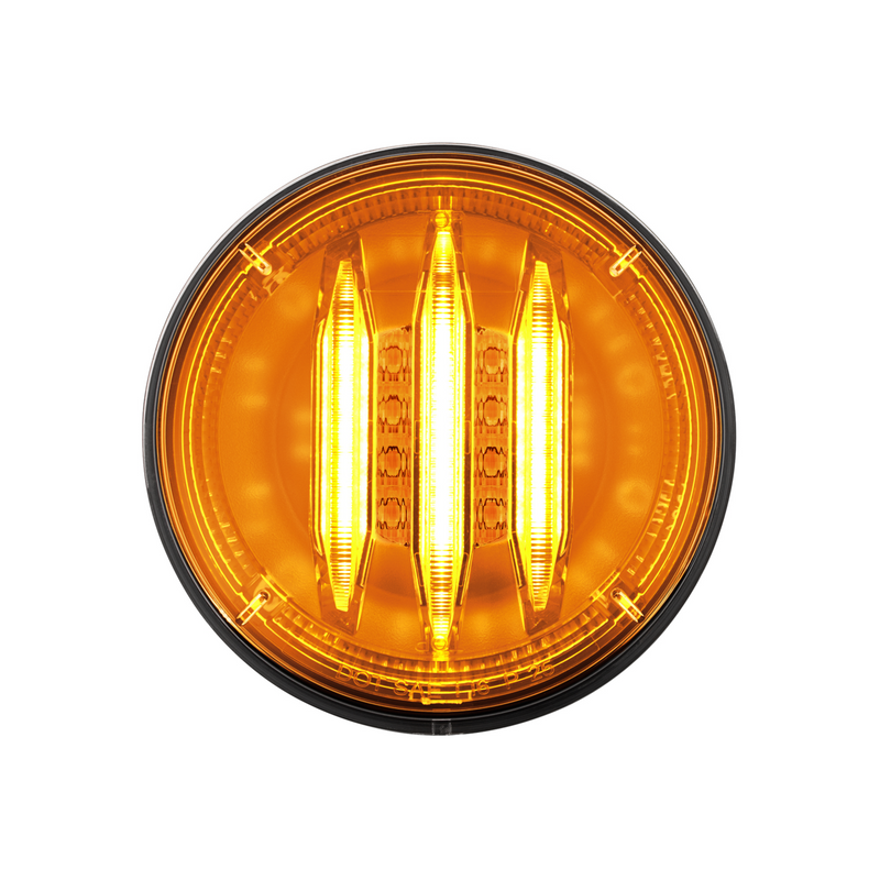 Saber 29 LED 4" Round Turn Signal Light-Amber LED/Amber Lens