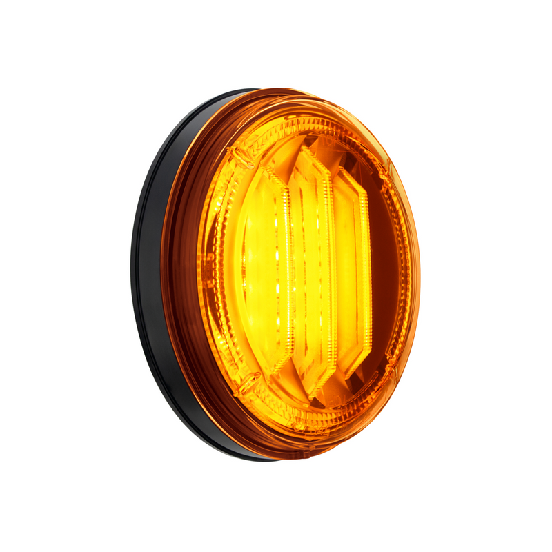 Saber 29 LED 4" Round Turn Signal Light-Amber LED/Amber Lens