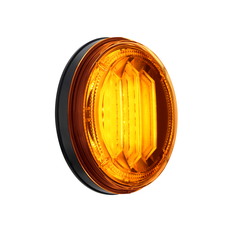Saber 29 LED 4" Round Turn Signal Light-Amber LED/Amber Lens