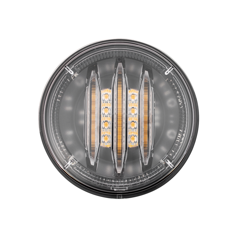 Saber 29 LED 4" Round Turn Signal Light-Amber LED/Clear Lens