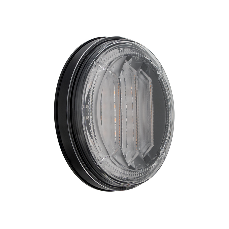 Saber 29 LED 4" Round Turn Signal Light-Amber LED/Clear Lens