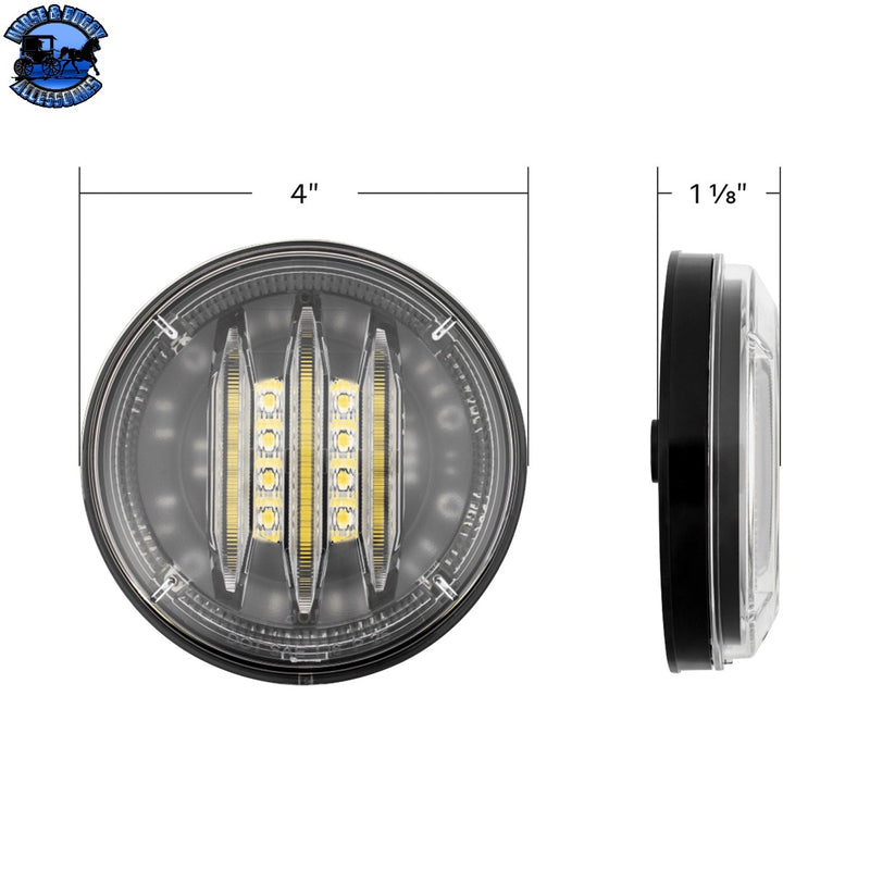 UP-36291 Saber 39 LED 4" Round Back-Up Light-White LED/Clear Lens