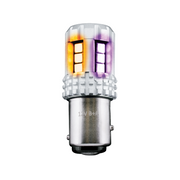 360-Degree Double Fury High Power 18 LED 1157 Bulb-Amber & Purple LED