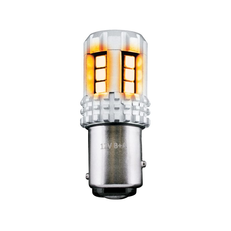 360-Degree Double Fury High Power 18 LED 1157 Bulb-Amber & Purple LED