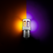 360-Degree Double Fury High Power 18 LED 1157 Bulb-Amber & Purple LED