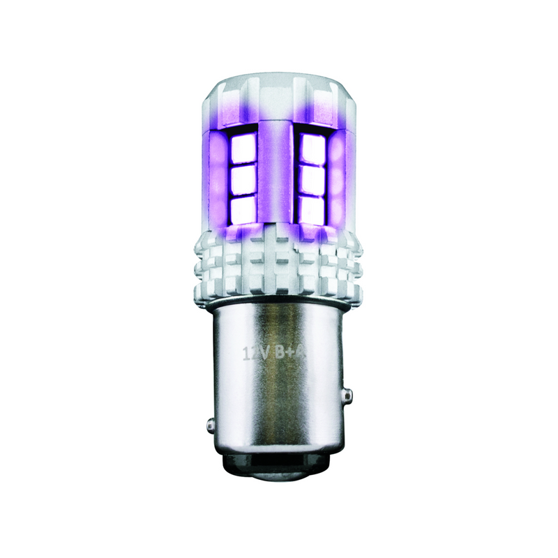 360-Degree Double Fury High Power 18 LED 1157 Bulb-Red & Purple LED