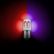 360-Degree Double Fury High Power 18 LED 1157 Bulb-Red & Purple LED