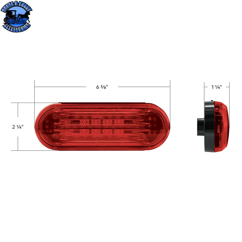 Saber 32 LED 6" Oval Stop Turn & Tail Light (CHOOSE LENS)