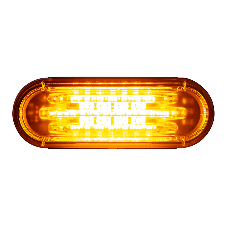 Saber 32 LED 6" Oval Turn Signal Light-Amber LED/Amber Lens