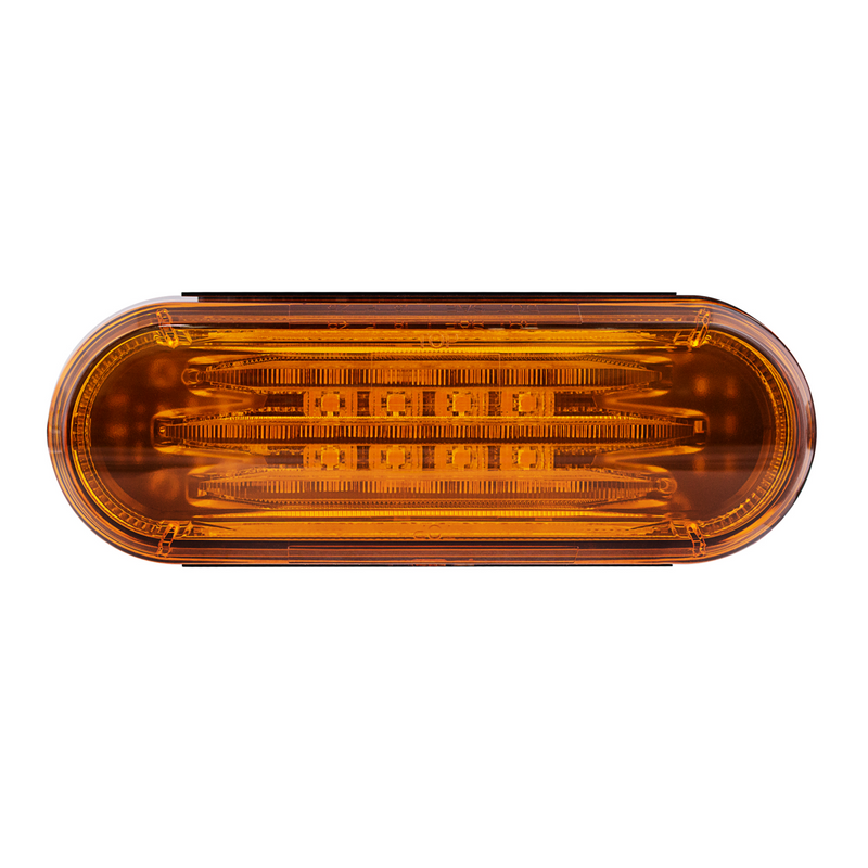 Saber 32 LED 6" Oval Turn Signal Light-Amber LED/Amber Lens