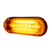 Saber 32 LED 6" Oval Turn Signal Light-Amber LED/Amber Lens