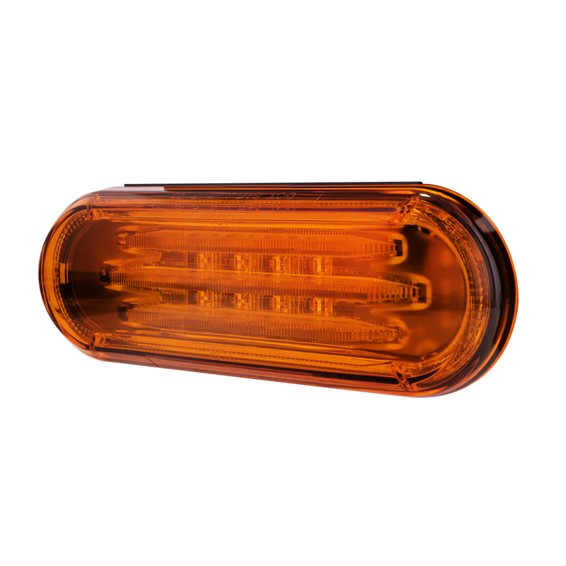 Saber 32 LED 6" Oval Turn Signal Light-Amber LED/Amber Lens