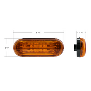 Saber 32 LED 6" Oval Turn Signal Light-Amber LED/Amber Lens