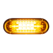 Saber 32 LED 6" Oval Turn Signal Light-Amber LED/Clear Lens