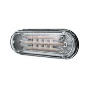 Saber 32 LED 6" Oval Turn Signal Light-Amber LED/Clear Lens