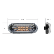 Saber 32 LED 6" Oval Turn Signal Light-Amber LED/Clear Lens