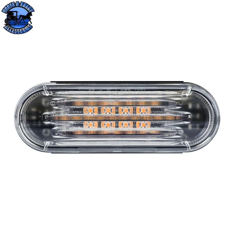 UP-36305 Saber 42 LED 6" Oval Light (Back-Up)-White LED/Clear Lens