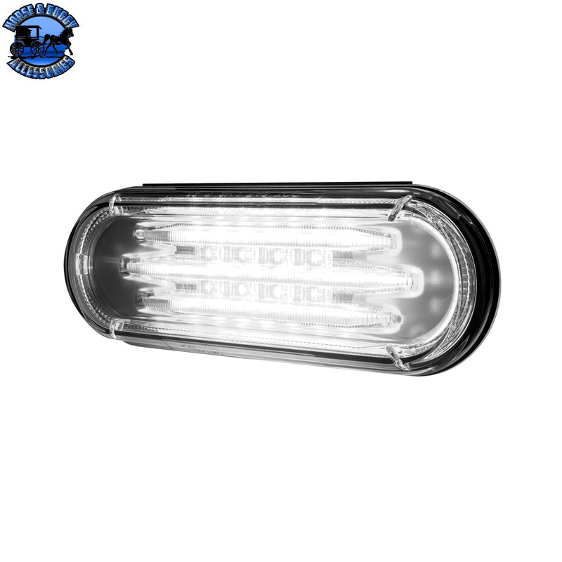 UP-36305 Saber 42 LED 6" Oval Light (Back-Up)-White LED/Clear Lens