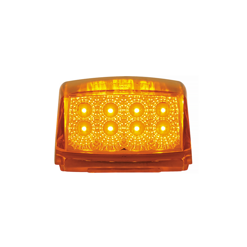 UP-36401 17 LED Reflector Square Cab Light - Amber LED/Amber Lens (5-Pack)
