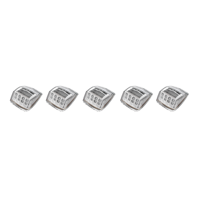 UP-36402 17 LED Reflector Square Cab Light - Amber LED/Clear Lens (5-Pack)