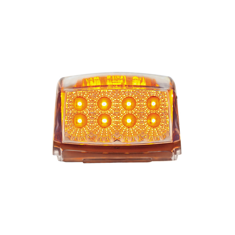UP-36402 17 LED Reflector Square Cab Light - Amber LED/Clear Lens (5-Pack)