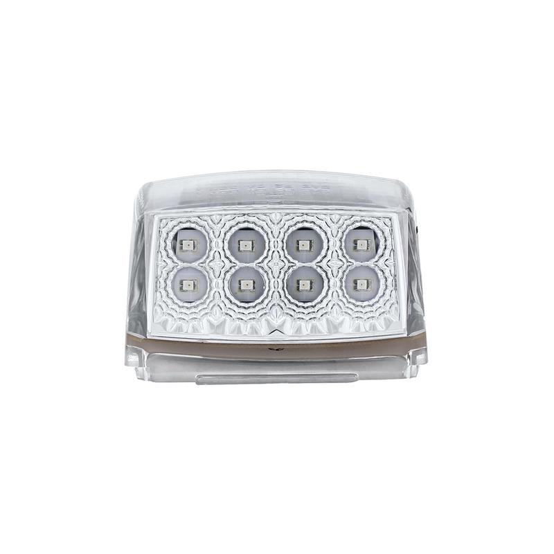 UP-36402 17 LED Reflector Square Cab Light - Amber LED/Clear Lens (5-Pack)