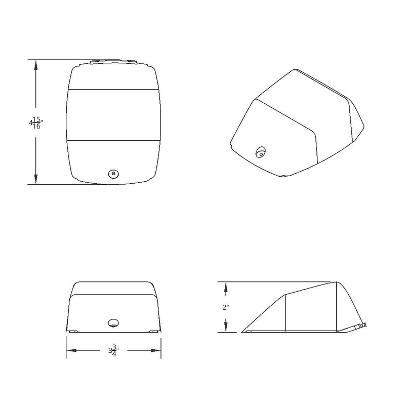 UP-36402 17 LED Reflector Square Cab Light - Amber LED/Clear Lens (5-Pack)
