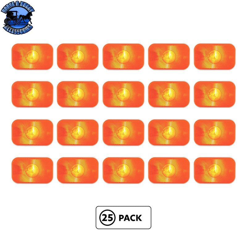 UP-36406 Rectangular Turn Signal Light - Amber Lens (25-Pack)