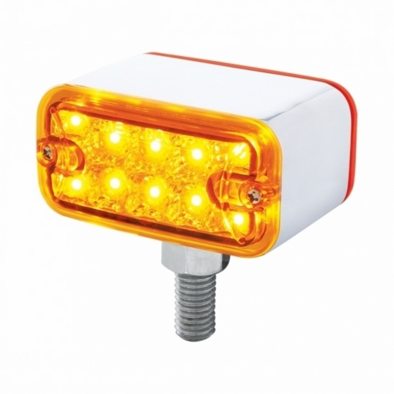 UP-36414 20 LED Dual Function Reflector Double Face Light - T-Mount -Amber & Red LED/Amber & Red Lens