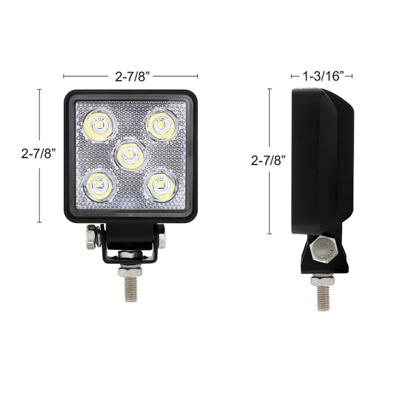 Mini luz de trabajo de 5 LED de alta potencia - Foco cuadrado