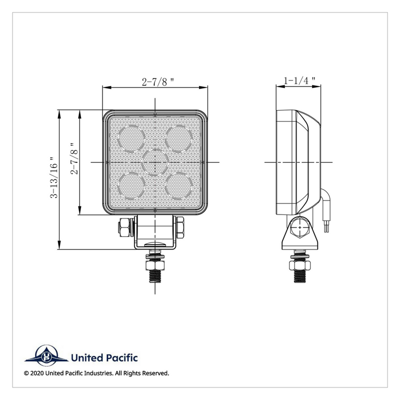 Mini luz de trabajo de 5 LED de alta potencia - Foco cuadrado
