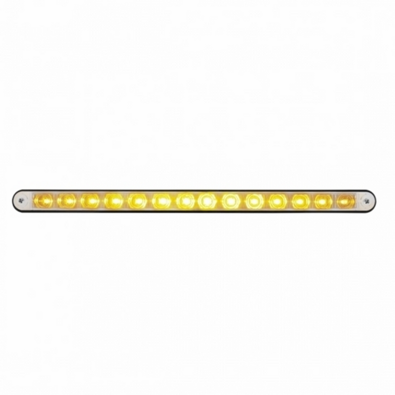 UP-36486 14 LED 12" Light Bar With Black Housing - Amber LED/Clear Lens