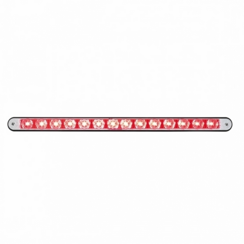 UP-36487 14 LED 12" Light Bar With Black Housing - Red LED/Clear Lens