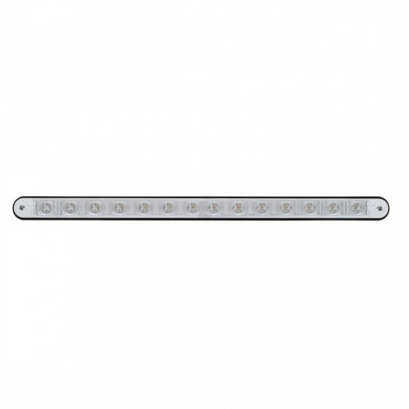 UP-36487 14 LED 12" Light Bar With Black Housing - Red LED/Clear Lens