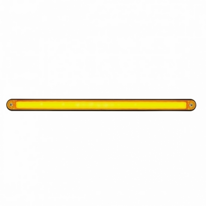 24 LED 12" GloLight Bar With Black Housing - Amber LED/Amber Lens